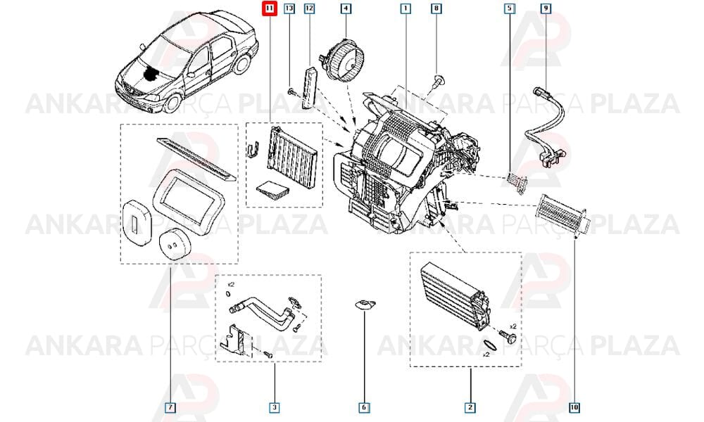 Polen Filtresi Karbonsuz Duster Clio 3 Logan Sandero 272772835R 7701059997