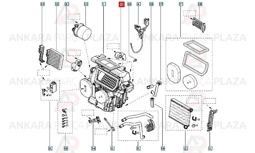 Kalorifer Klape Motoru Hareketlendirici Clio 4, Kadjar, Logan