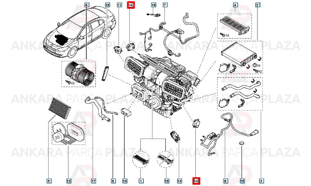 Kalorifer Klape Motoru Fluence 277422408R