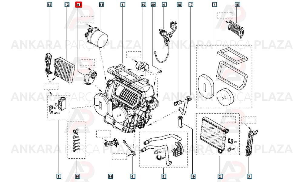 Kalorifer Klape Motoru Hareketlendirici Clio 4, Trafic 3, Kadjar, Logan