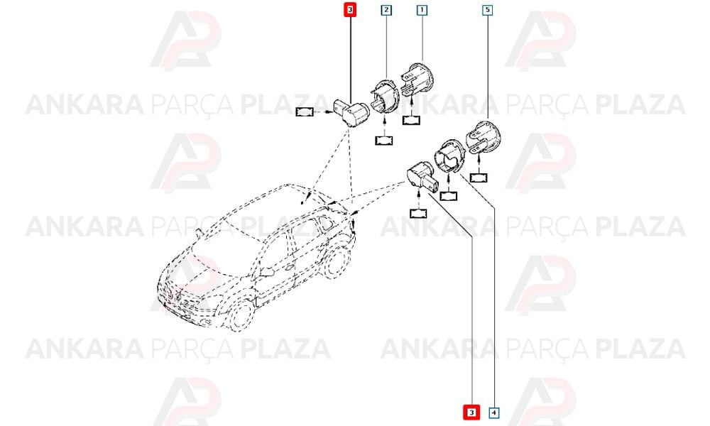Arka Park Sensörü 1 Adedi Koleos 284376606R
