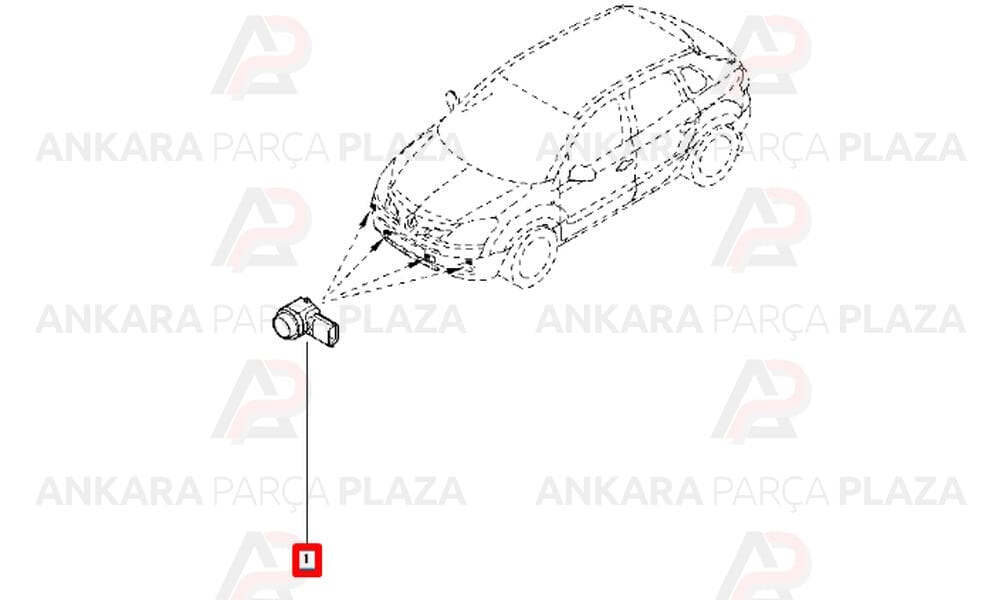 Park Sensörü Gözü Kangoo 2 Clio 3 - 4 Koleos
