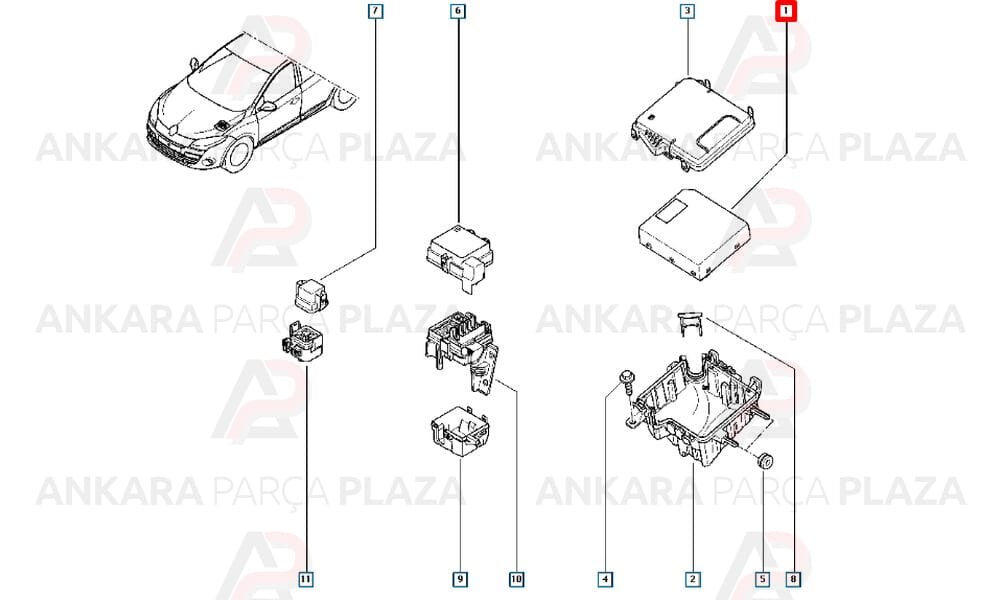 Elektronik Bağlanti Ünitesi Sigorta Kutusu Megane 3