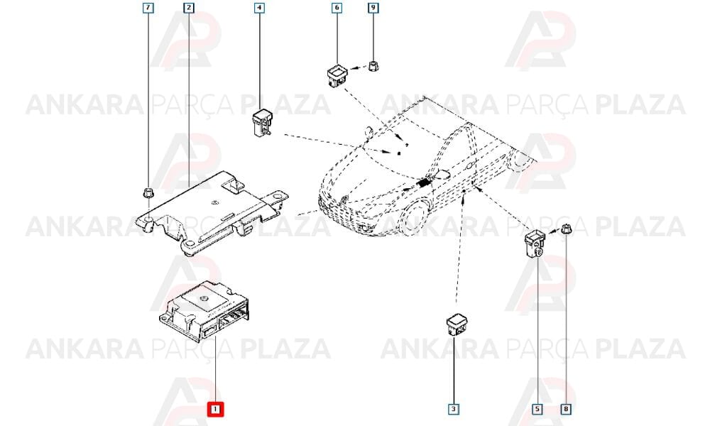 Fluence Laguna 3 Airbag Beyni Orijinal 285587630R