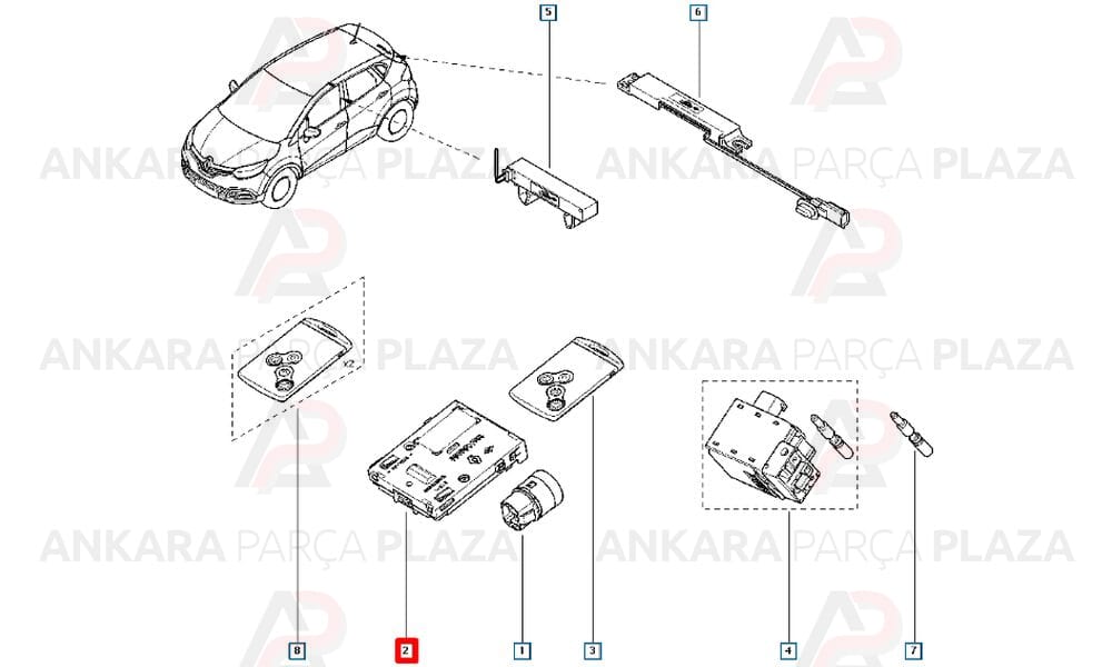 Clio 4, Captur Kart Okuyucu Kontak Yuvasi Orijinal 285901547R