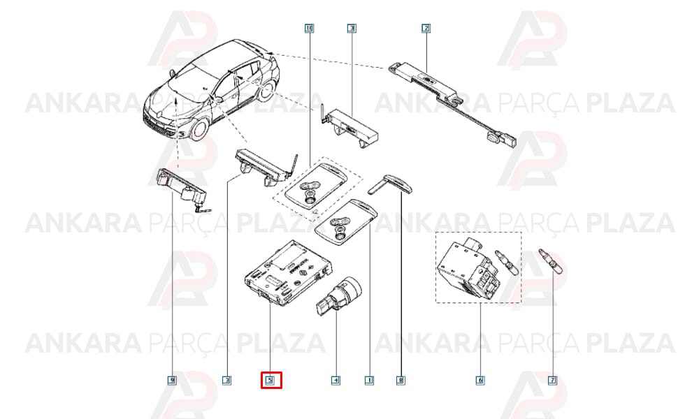 Megane 3 Kart Okuyucu Orijinal 285909828R