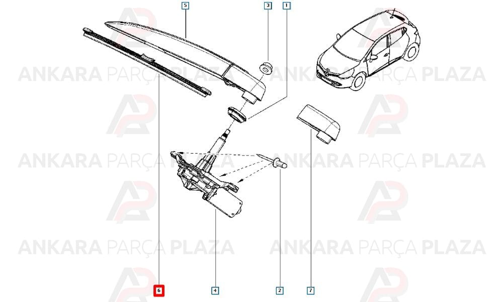 Clio 4 Arka Silecek Süpürgesi 250Mm Silbak