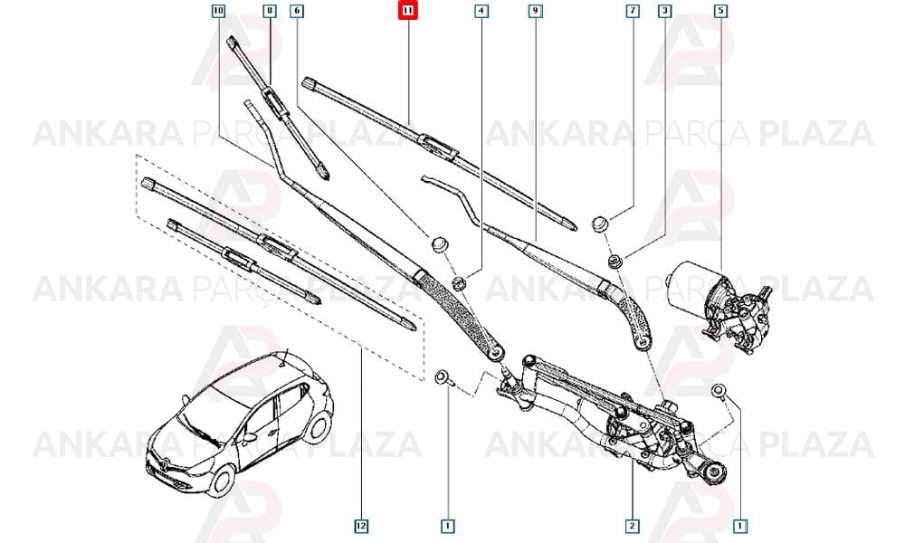 Renault Clio 3, Captur Silecek Seti Bosch
