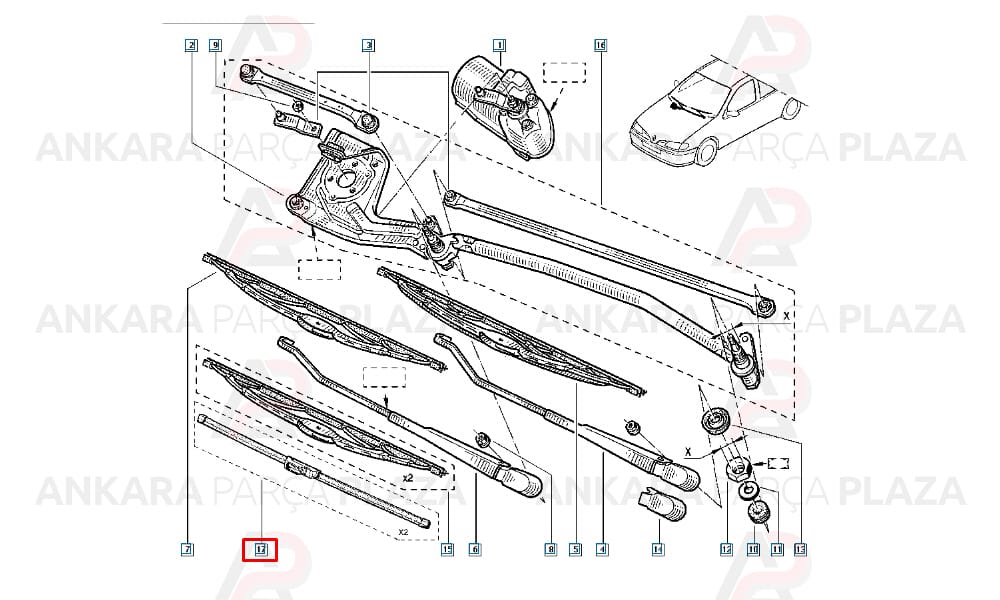 Aerotwin Silecek Seti Renault : Megane 1 550/500 Mm