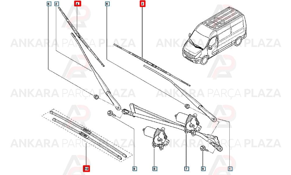 Ön Silecek Süpürgesi 65 Cm Master 3 288906796R
