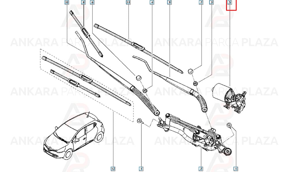 Clio 4 Grandtour Silecek Motoru Seger