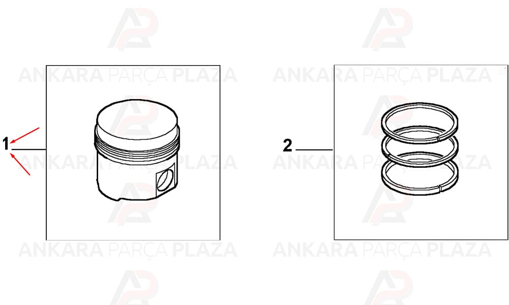 Ducato Master 2.8 Düz Silindir Onarım Seti (Piston, Segman) 0.40 94.80Mm Yenmak