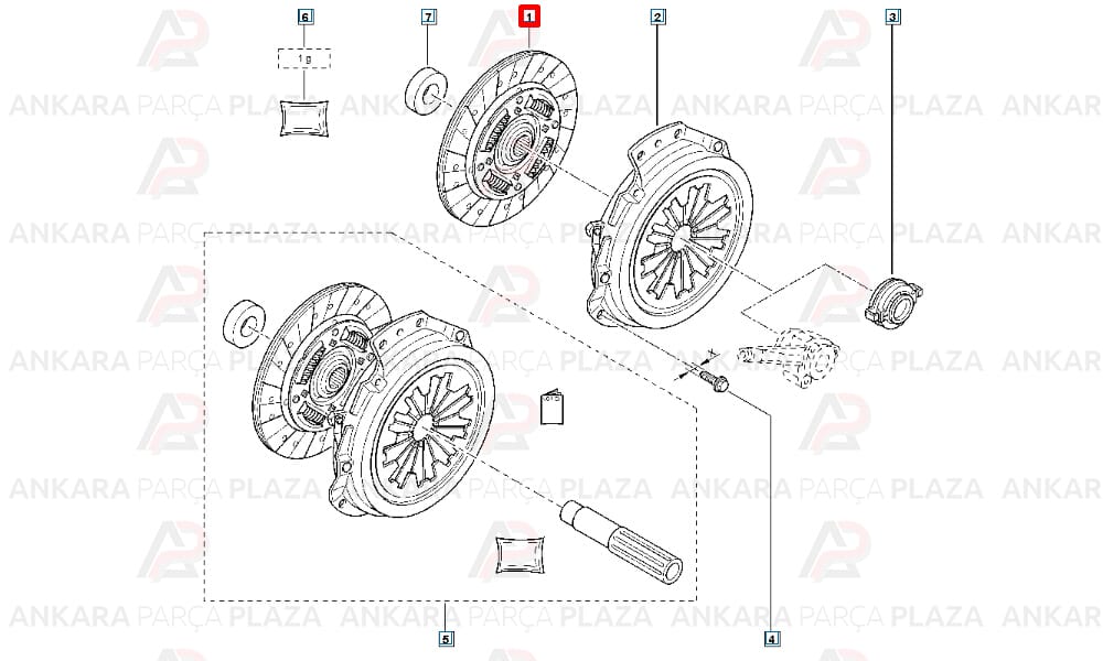 Debriyaj Seti Rulmansız 1.5Dcı Clio 4 Kangoo Sandero Captur Logan