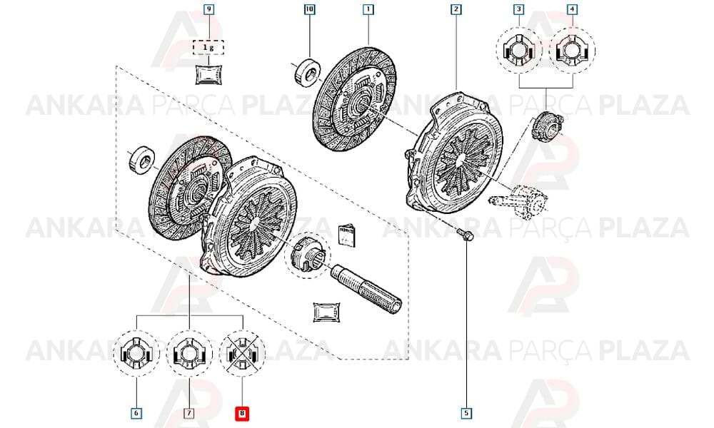 Debriyaj Seti Rulmansız Clio 3, Modüs 1.2 16V 05> D4F