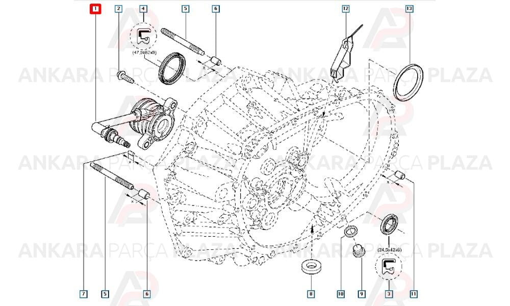 Hidrolik Debriyaj Rulmanı Dacia Duster 1.5 Dcı - 1.6 16V 2010 ->