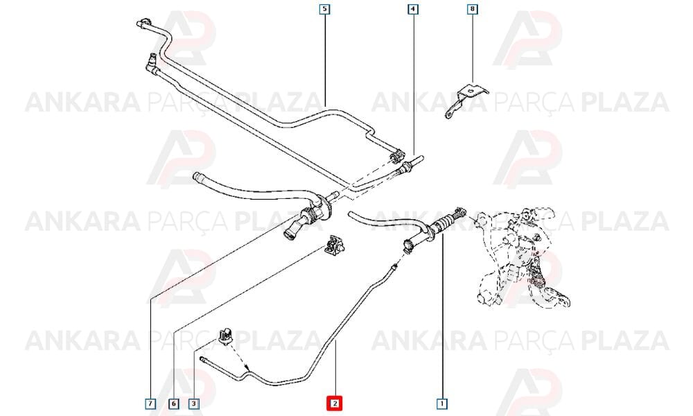 Fluence Megane 3 1.5 Hidrolik Debriyaj Borusu 308512092R