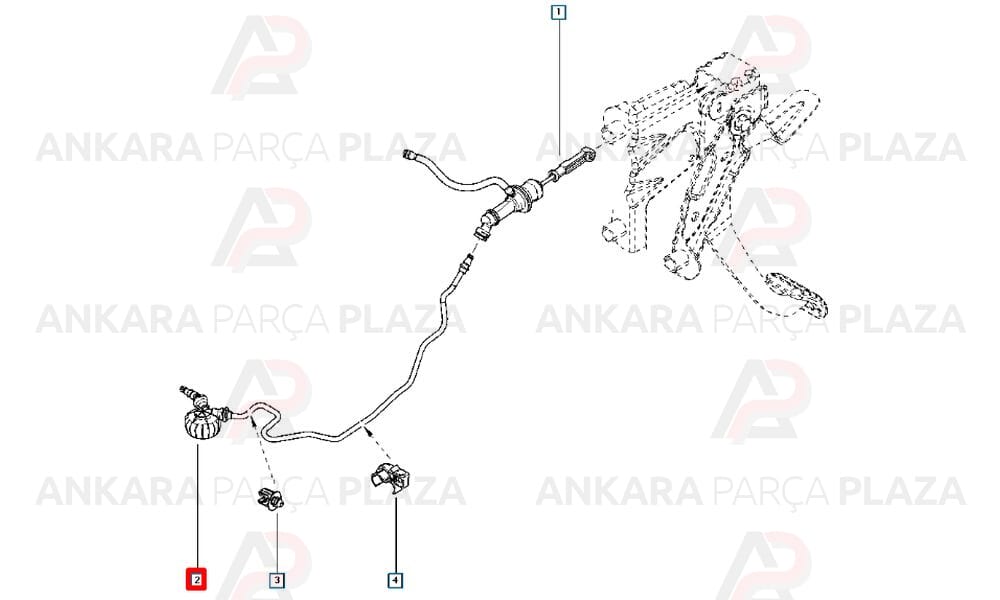 Sandero Hidrolik Debriyaj Borusu Saatsiz Tek Boru 308512658R