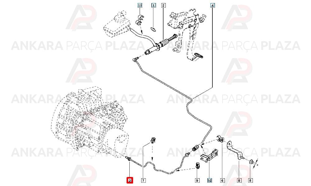 Duster Lodgy 110 Bg Debriyaj Hidrolik Hortumu 308514800R