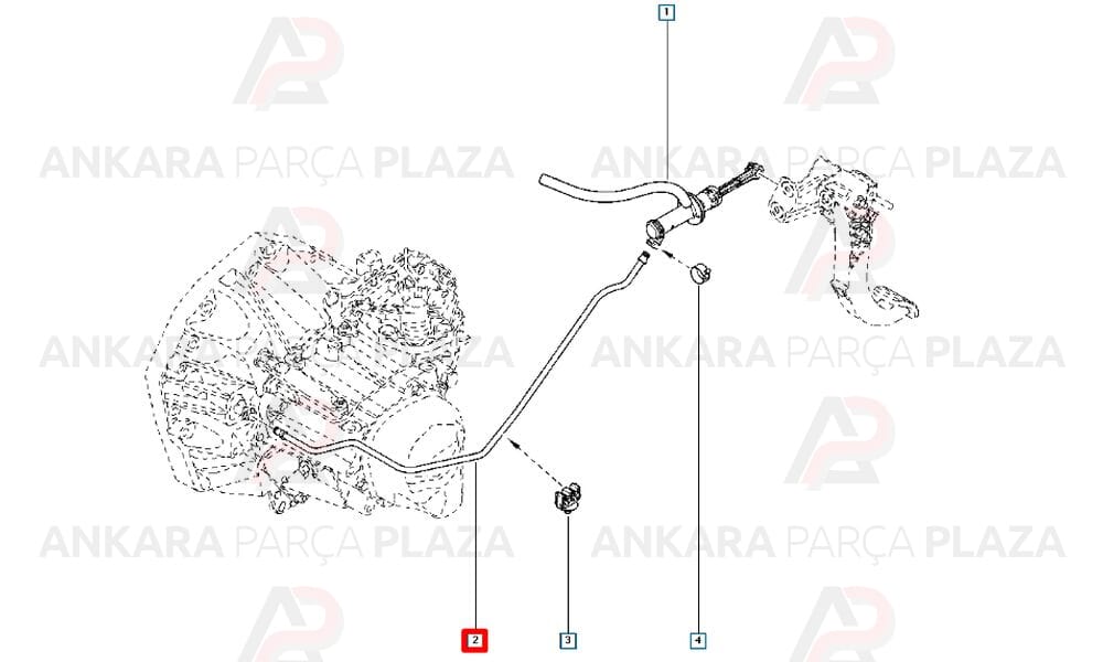 Kangoo 3 1.5 Dci Hidrolik Debriyaj Hortumu Borusu 6 Vites 308516732R