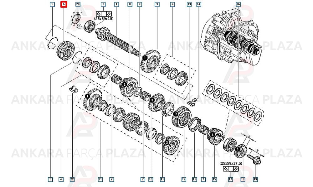 Senkromenç 1-2 Vites Jc5-Jr5 Kangoo Megane Fluence Dokker 326005387R