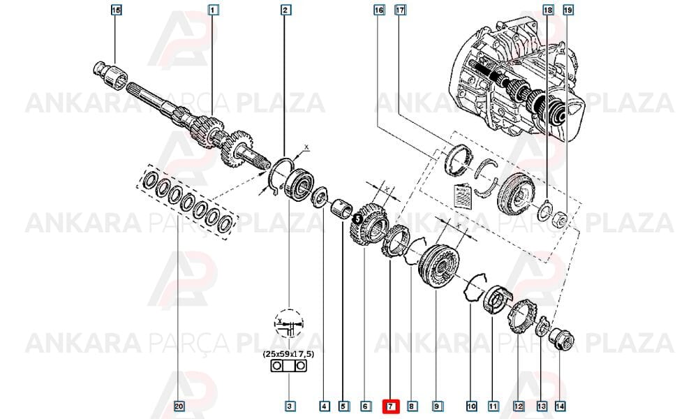 Sekromenç Sarısı Clio Kangoo Megane Scenic 2 326041339R 8200302435