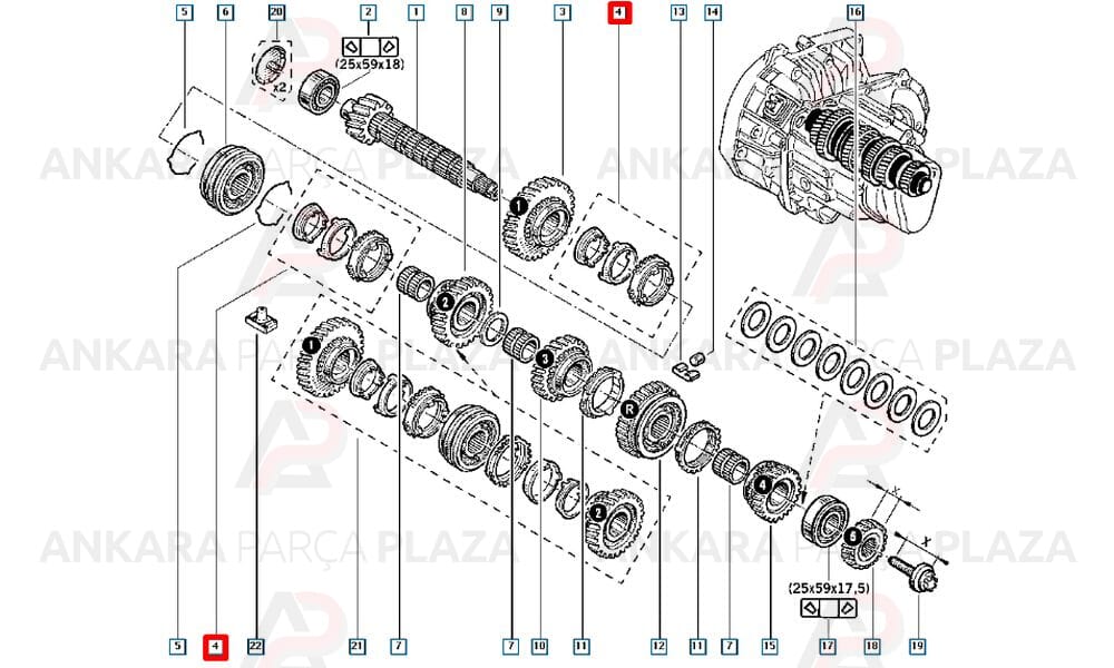 Senkromenç Takımı 1-2 Jr5 Clio Kangoo Megane 1.5 Dci 326190209R