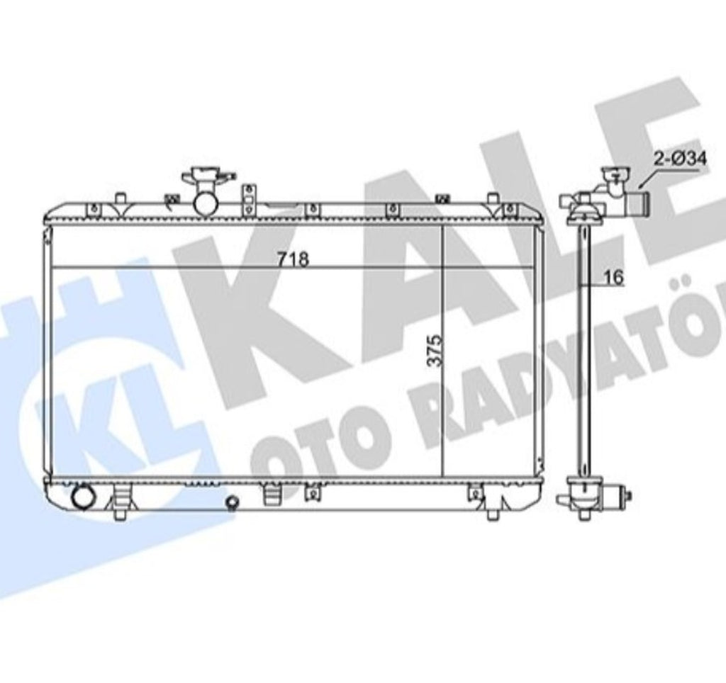 Fiat Sedici Suzuki SX4 Motor Su Radyatörü Manuel Kale Radyatör 342125 - main
