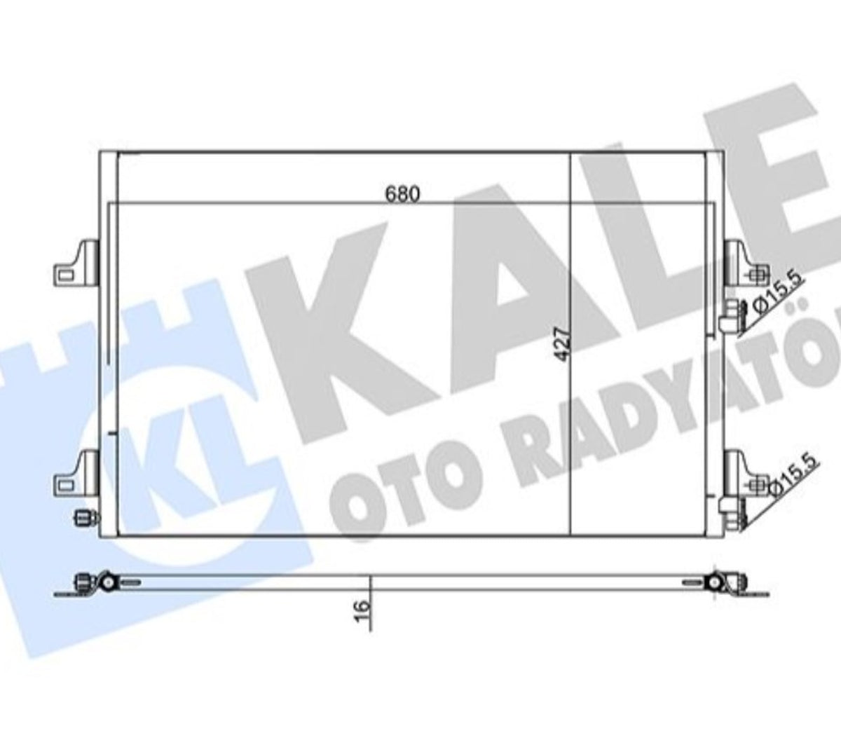 Renault Espace 4 Megane 2 Klima Radyatörü Kondenser Kale 342590 - main