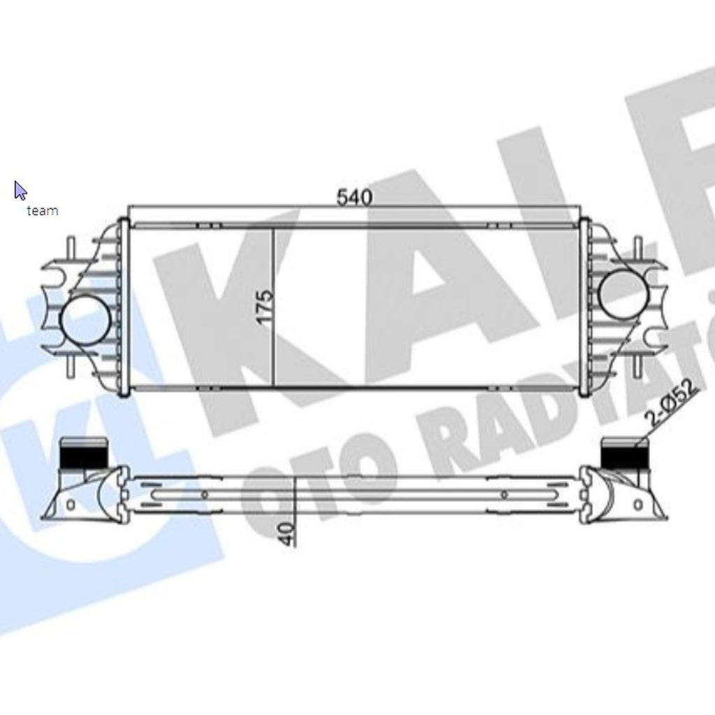 Renault Trafic Opel Vivaro Turbo Radyatörü Intercooler Kale 345045 - main