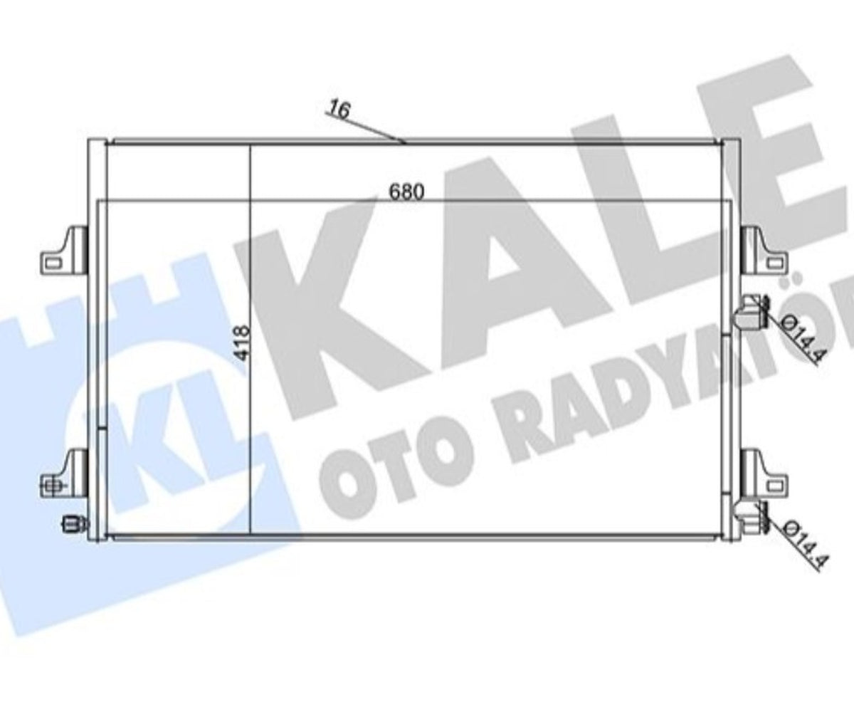 Renault Espace IV Klima Radyatörü Kondenser Kale Radyatör 345290 - main