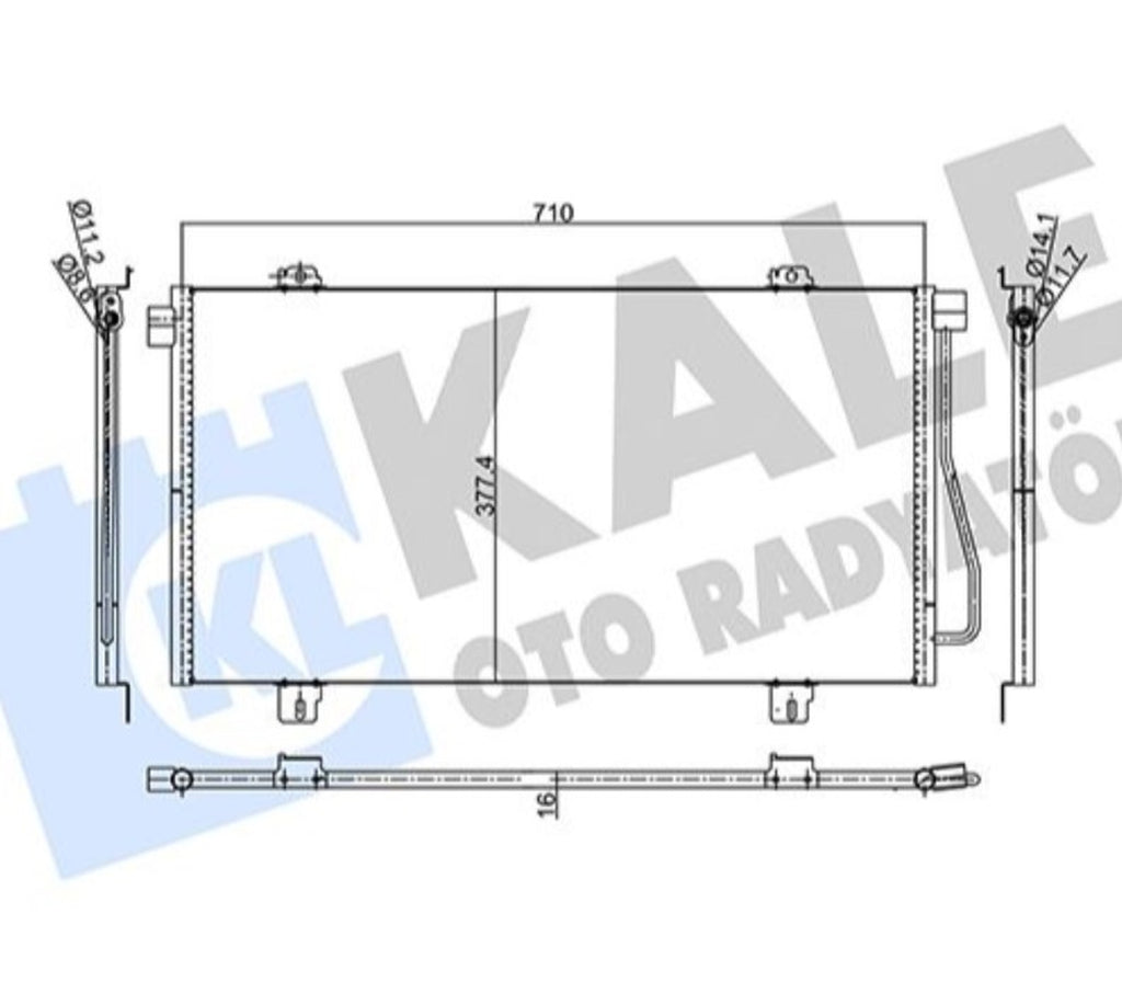 Renault Master Nissan Interstar Klima Radyatörü Kale Radyatör 345560 - main