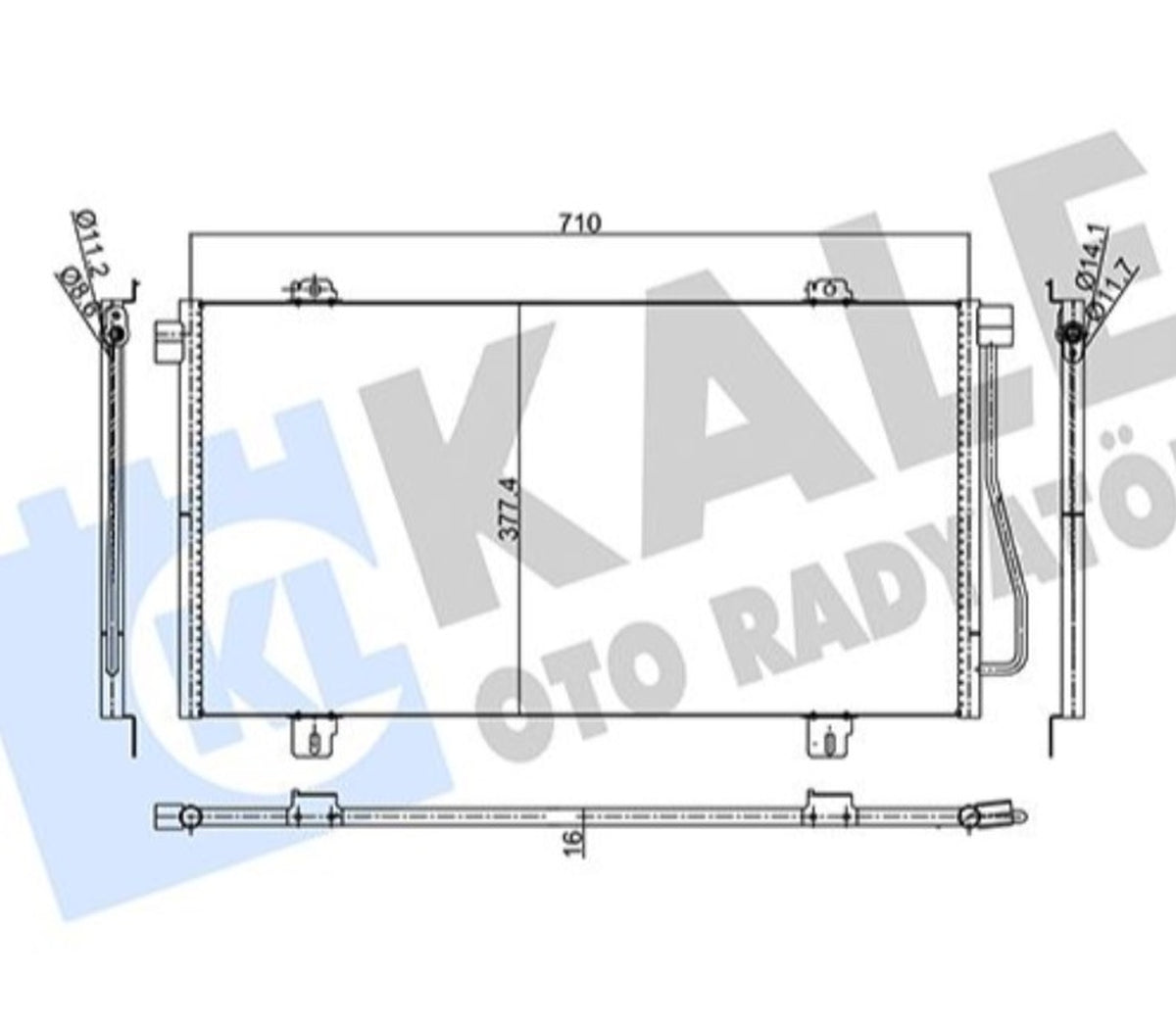 Renault Master Nissan Interstar Klima Radyatörü Kale Radyatör 345560 - main