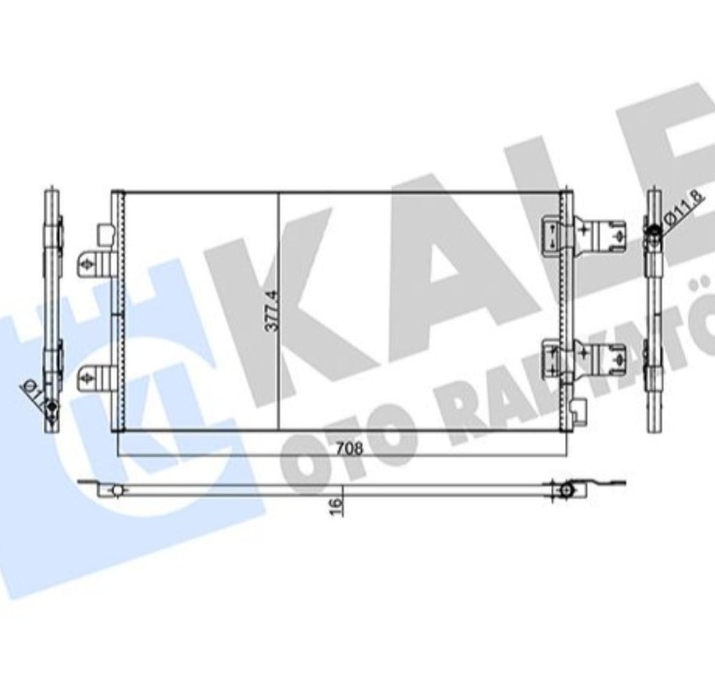 Renault Master 2 Movano Klima Radyatörü Kale Radyatör 345565 - main