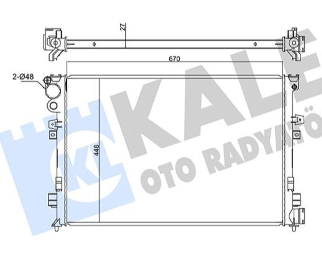 Fiat Scudo Jumpy Expert 1.9D 2.0 JTD Su Radyatörü Kale 347225 - main