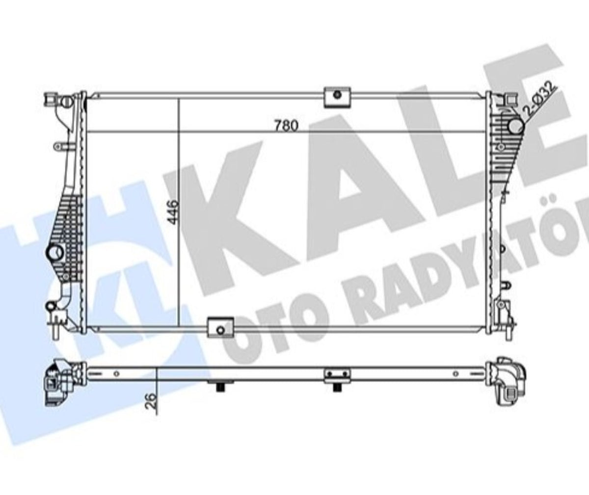 Renault Trafic Opel Vivaro 2.0 DCI Motor Su Radyatörü Kale 347250 - main