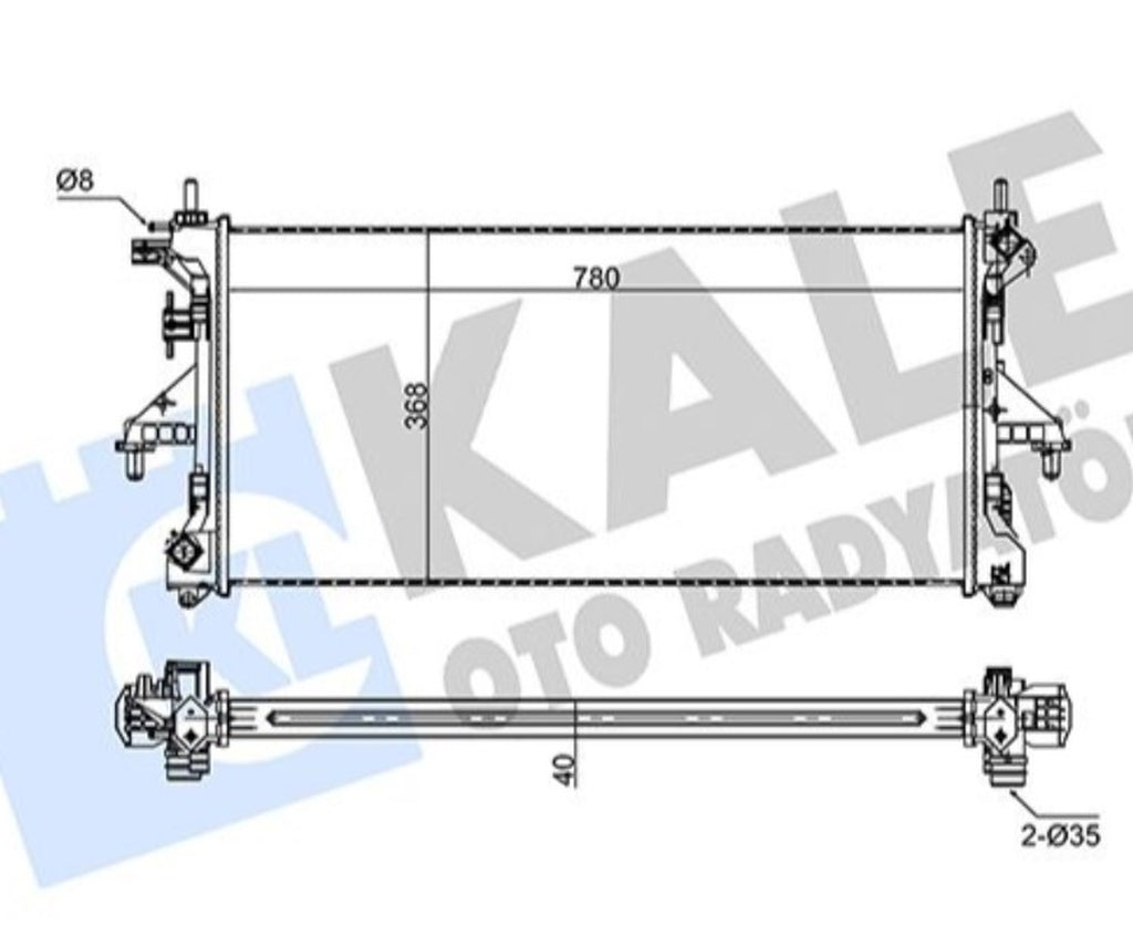 Fiat Ducato Boxer Jumper Su Radyatörü 2006- Kale Radyatör 347440 - main