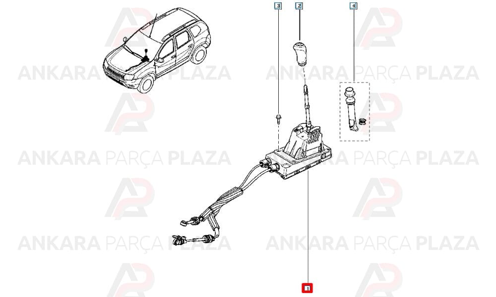 Clio 4, Duster Vites Kolu Kumandası Orijinal 349011155R