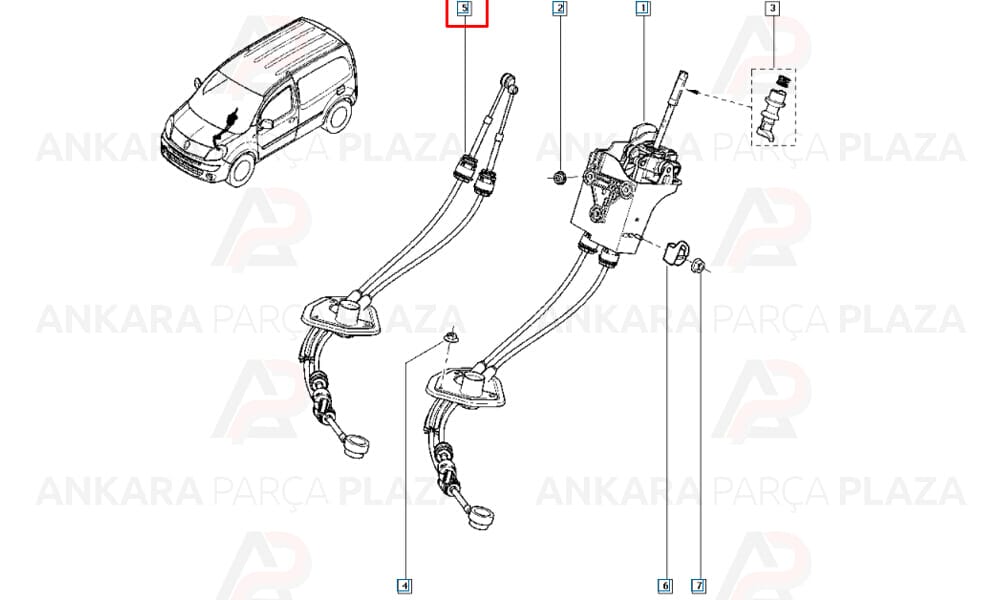 Kangoo 3 1.5 Dcı Vites Teli Cavo