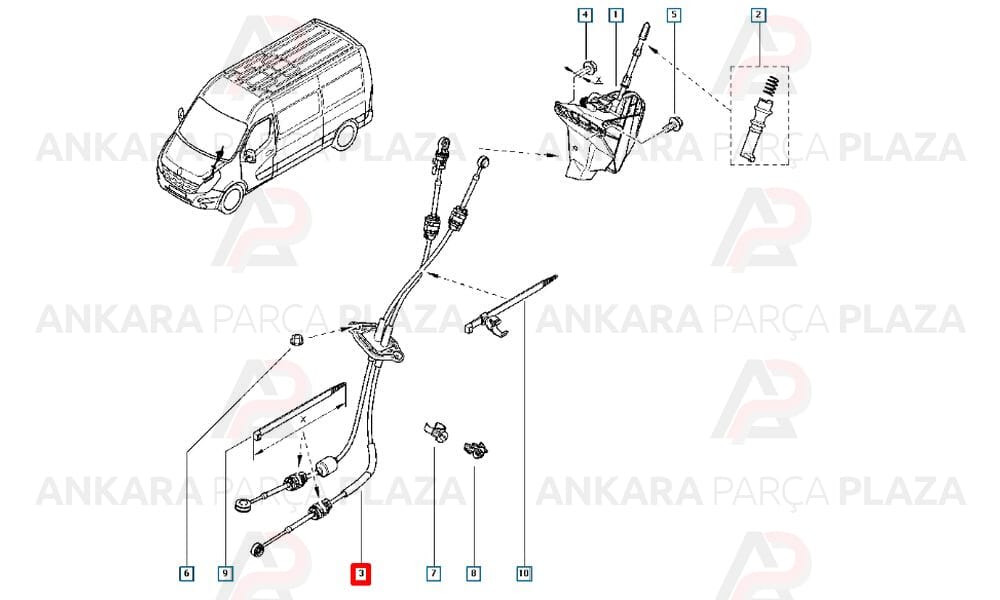 Master 3 2.3Dcı Vites Teli 2010 Sonrası Cavo