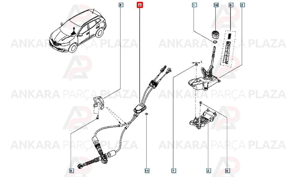 Kadjar 1.5 Dci Vites Teli Orijinal 349357827R