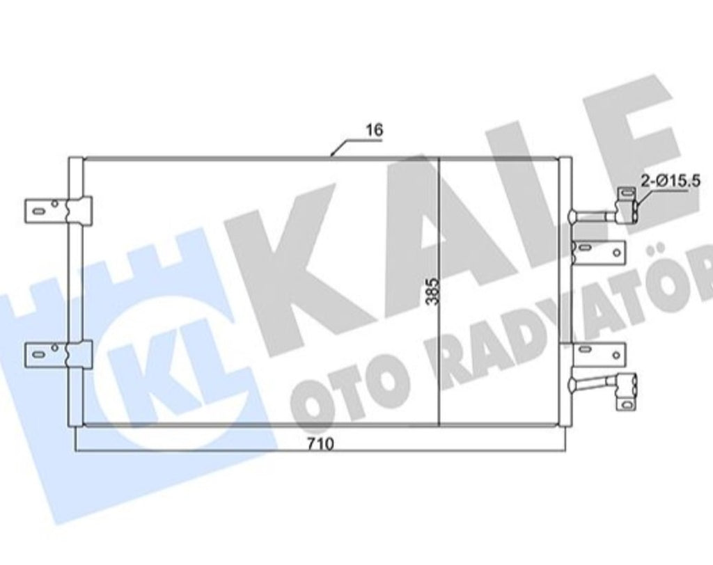 Renault Trafic II Opel Vivaro Klima Radyatörü Kale Radyatör 350720 - main