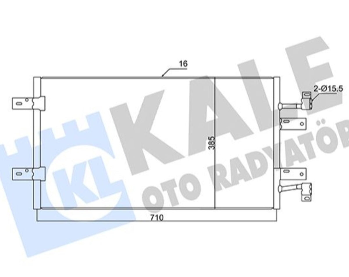 Renault Trafic II Opel Vivaro Klima Radyatörü Kale Radyatör 350720 - main
