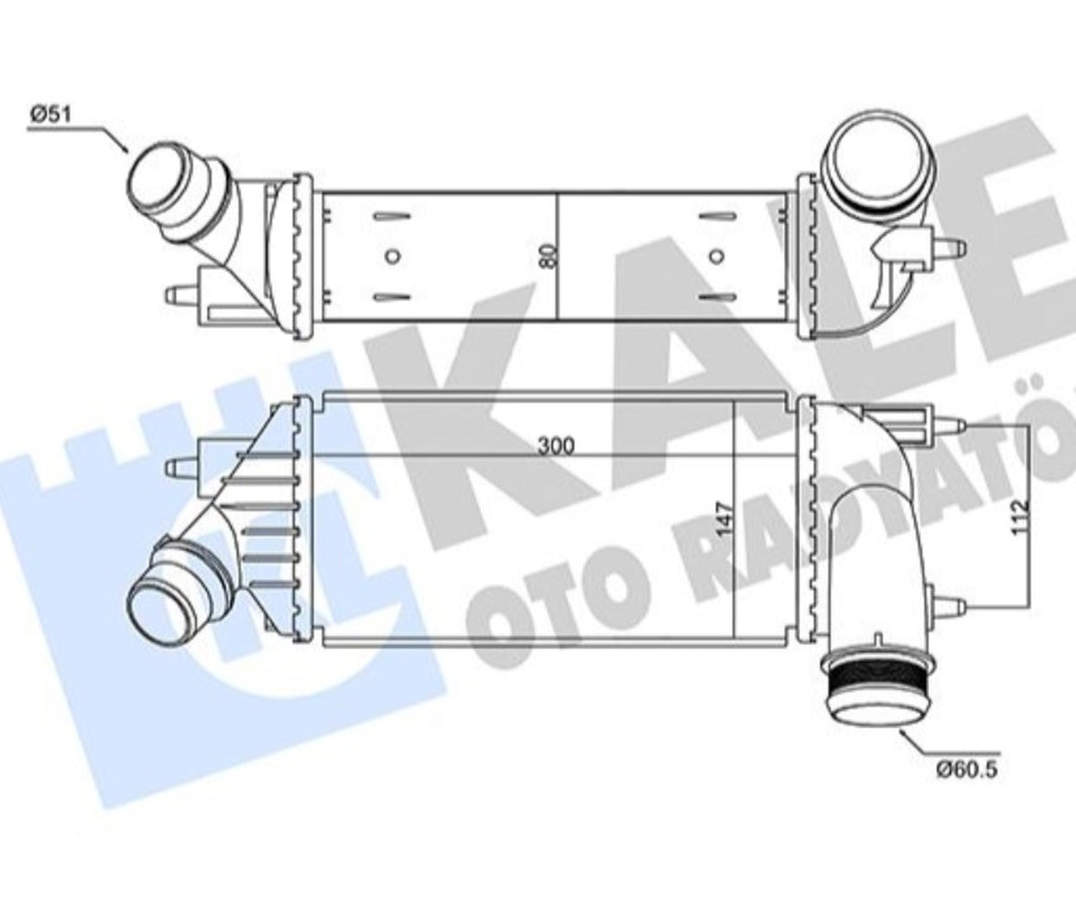Fiat Scudo Peugeot Expert Citroen Jumpy Turbo Radyatörü Kale 350860 - main