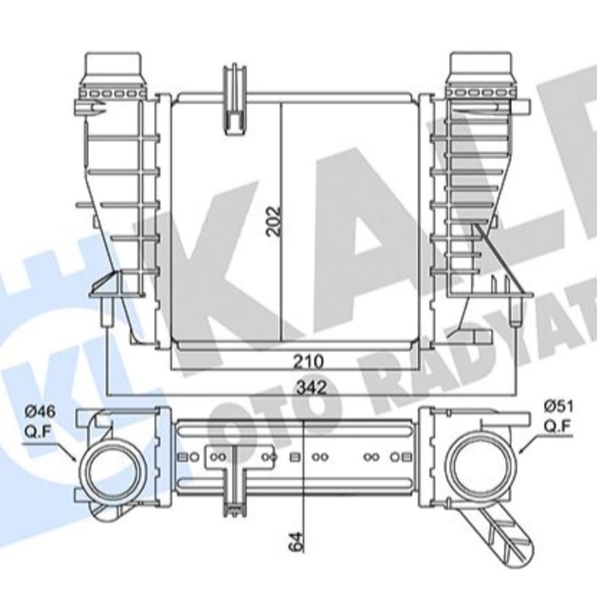Renault Clio 3 Modus Nissan Note NV200 İntercooler Kale 350880 - main
