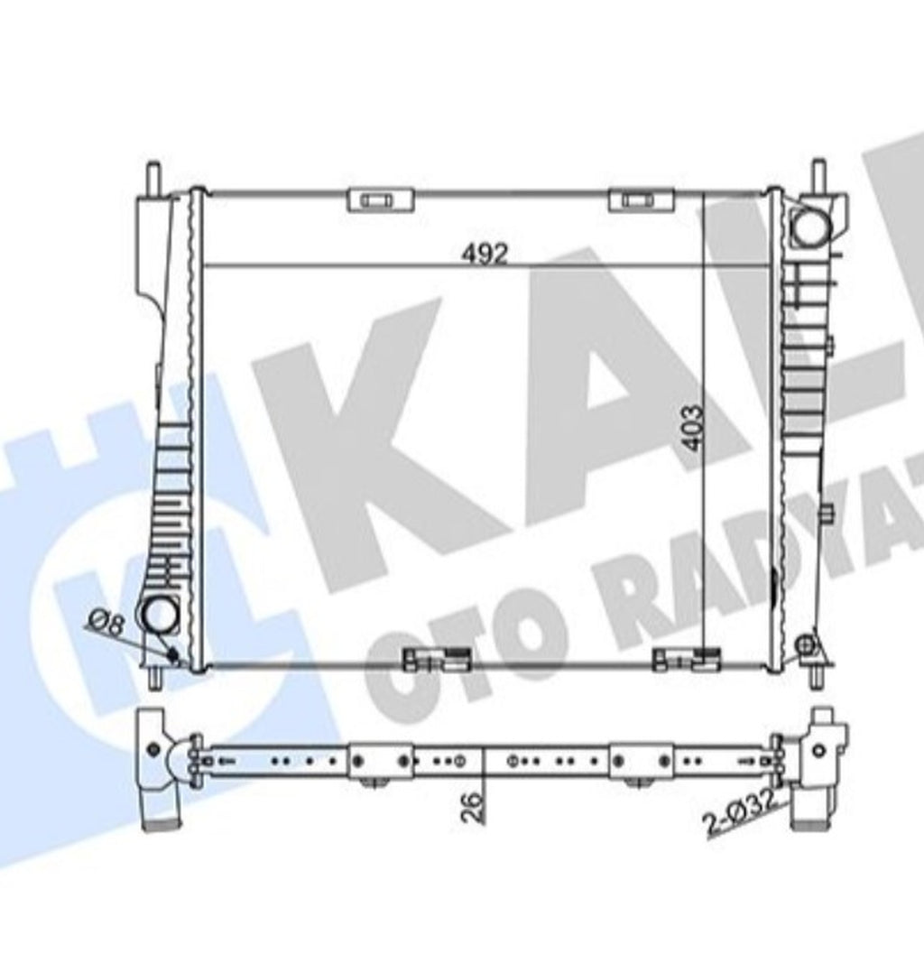 Renault Clio 3 Modus Su Radyatörü Kale Radyatör 350990 - main
