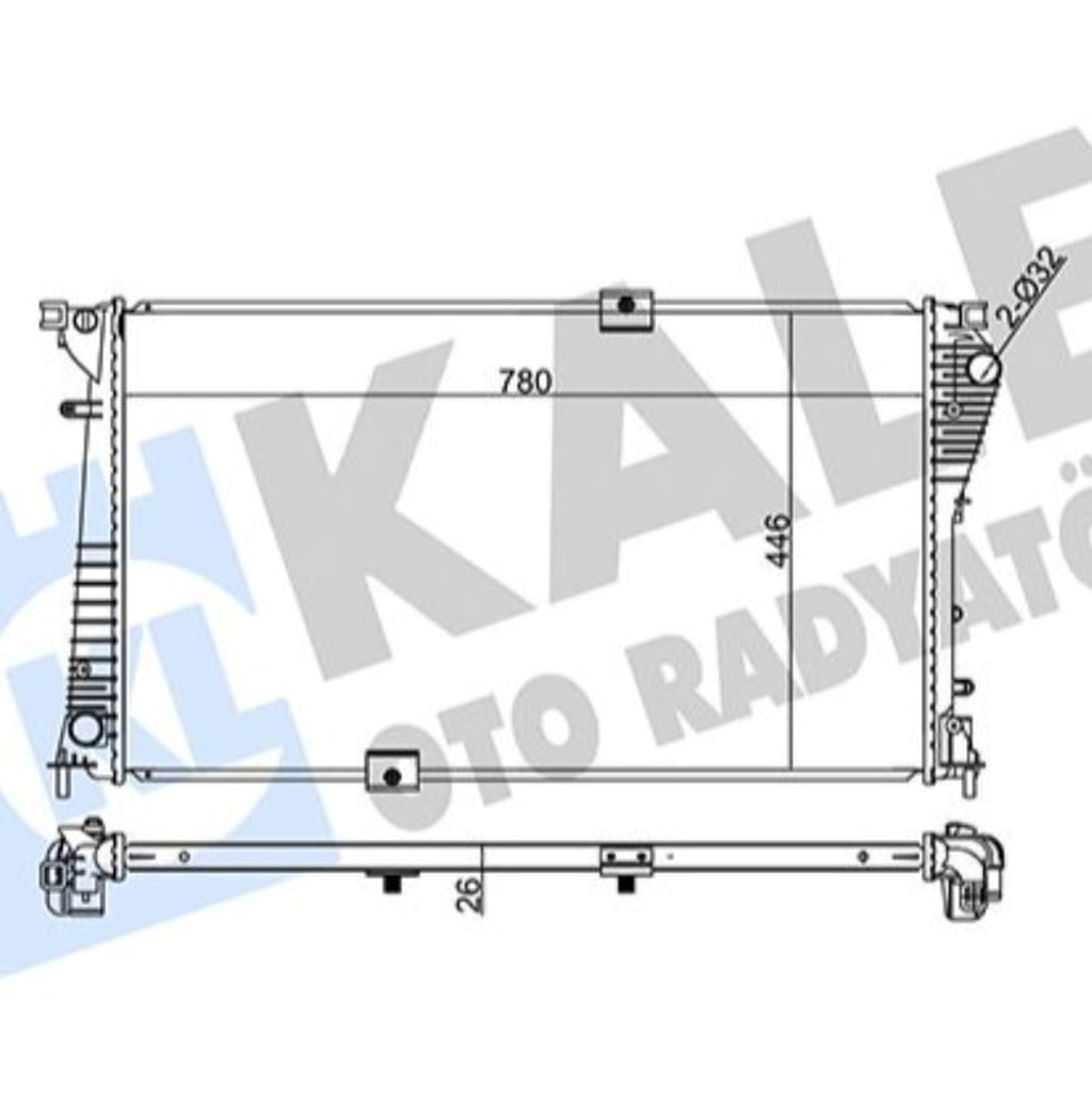 Renault Trafic Opel Vivaro Su Radyatörü Kale Radyatör 351040 - main