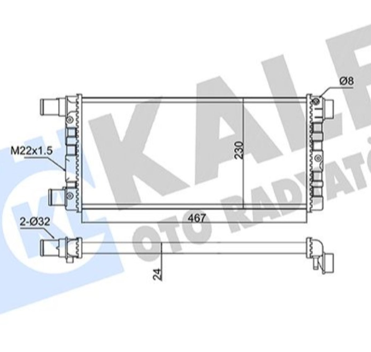 Fiat Cinquecento Seicento Su Radyatörü 1998-2003 Kale Radyatör 351835 - main