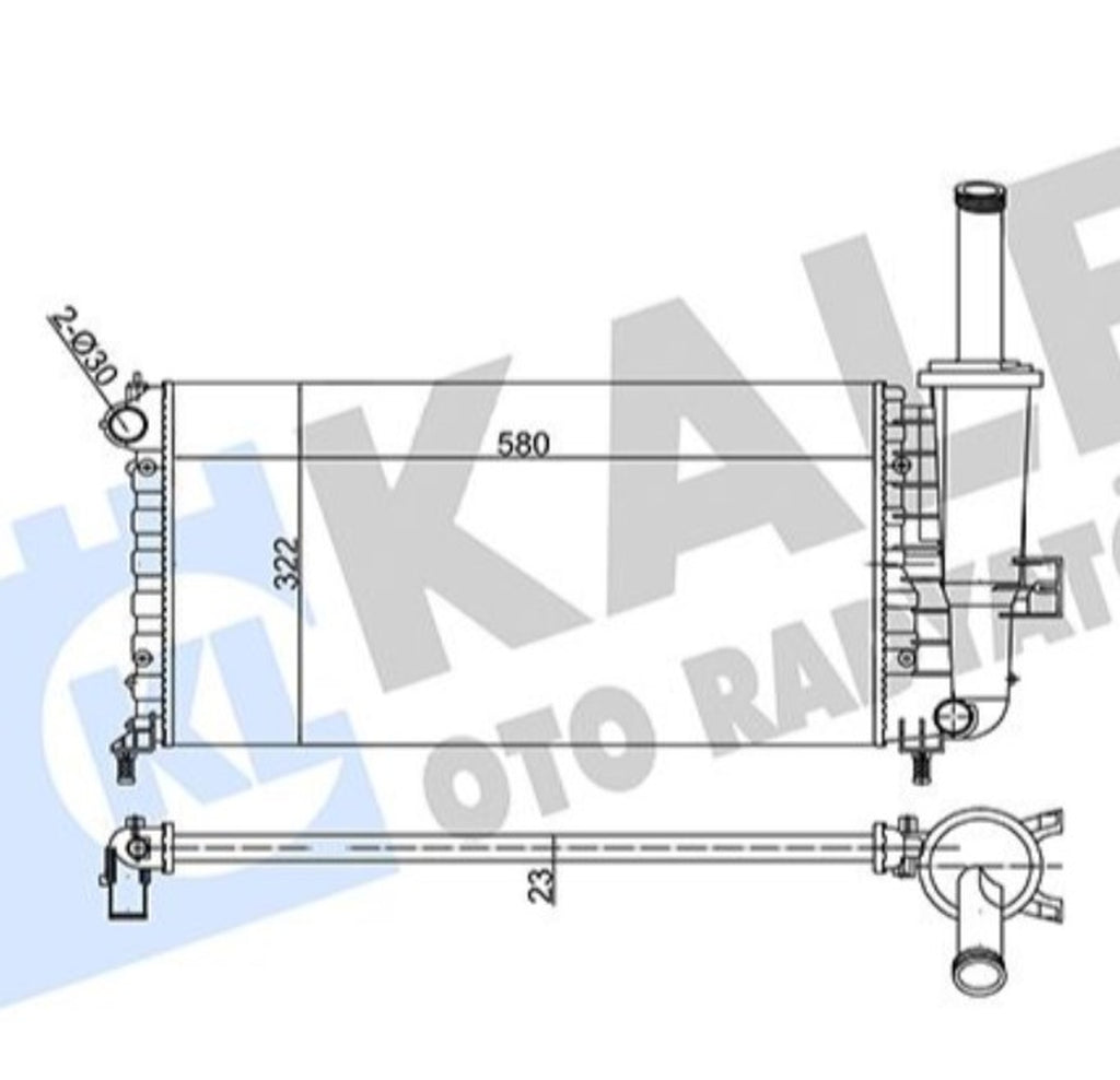 Fiat Punto 1.2 16V Su Radyatörü 1999-2002 Kale Radyatör 351855 - main