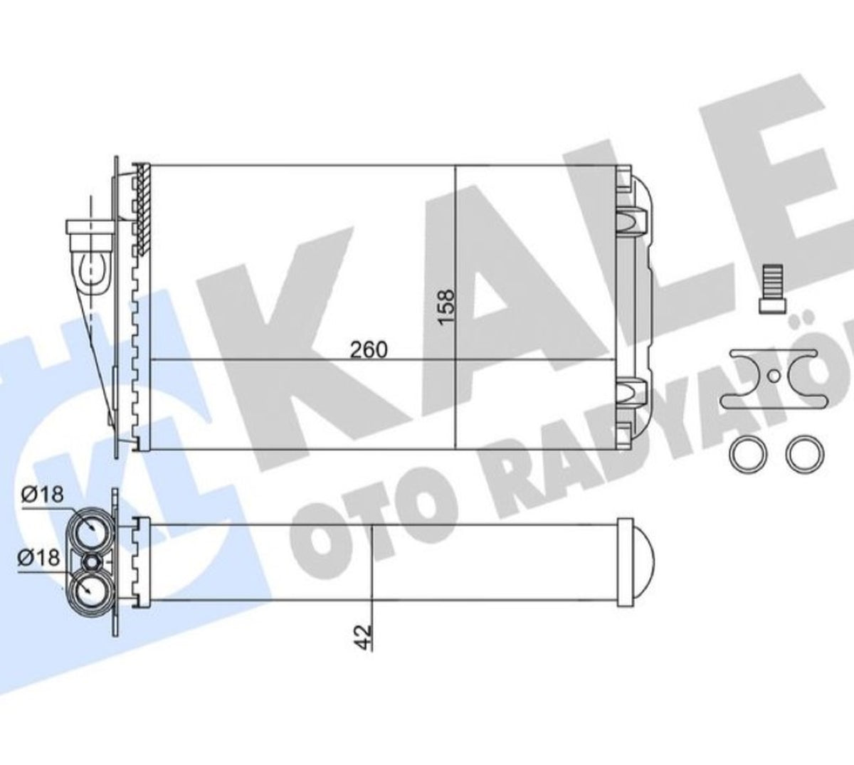 Alfa Romeo 145 146 Kalorifer Radyatörü 1996-2001 Kale Radyatör 352030 - main