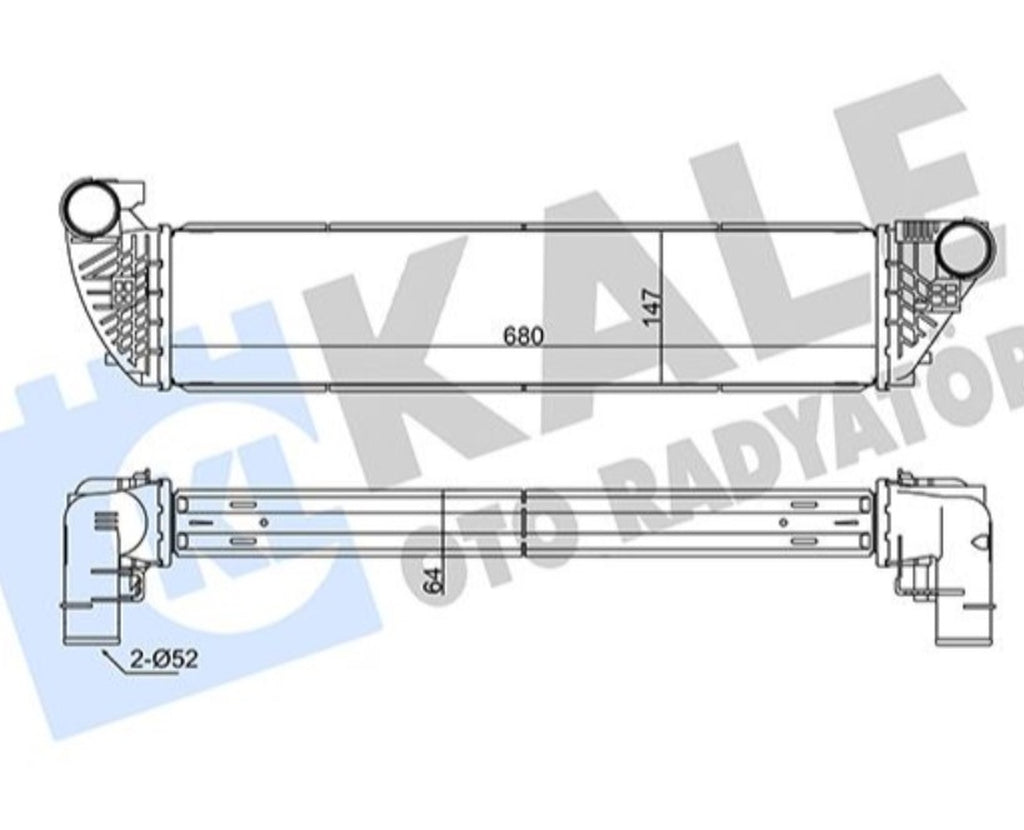 Renault Espace 4 Laguna 2 Vel Satis Turbo Radyatörü Kale 352260 - main